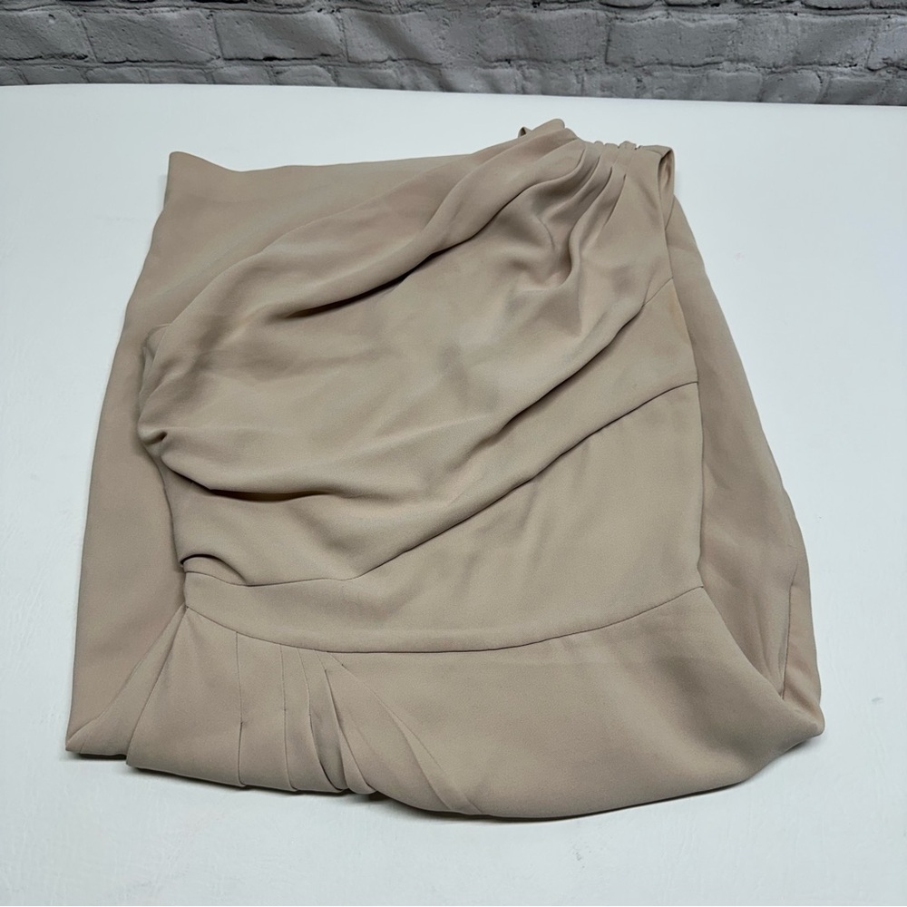 MaxMara One-Shoulder Beige Dress size 4 silk - Picture 10 of 10